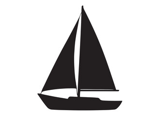 Sail boat logo silhouette vector design, sail boat logo icon silhouette, sailboat sailing ship logo vector illustration, sailboat and sailing ship vector silhouette logo design on white background
