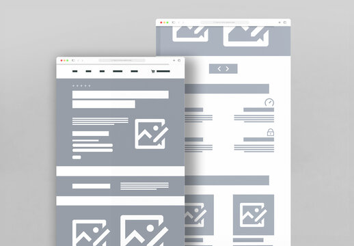 Website Landing Page Wireframe Layout Design