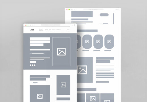 Website Landing Page Wireframe Layout