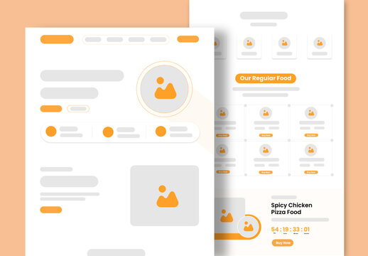 Wireframe Landing Page Layout