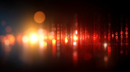 Abstract digital binary code flow background