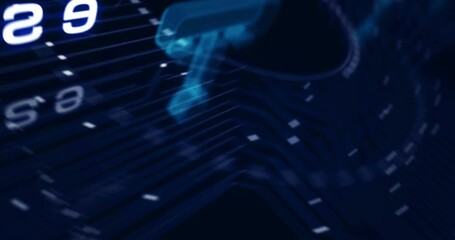 Joystick videogame and gaming symbol abstract cyber concept. Digital technology background seamless and loopable dynamic 3d animation. - Powered by Adobe