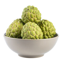 Obraz premium Custard apples in bowl, fresh and vibrant