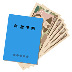 Fototapeta premium 年金手帳とお金 年金