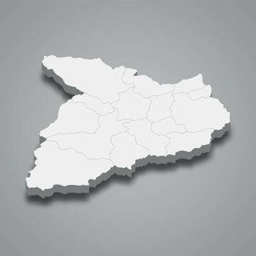 Baghlan 3d isometric map is a region of Afghanistan