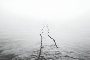 A series of disconnected lines, each one representing a different path, symbolizing the uncertainty and unpredictability of life's journey