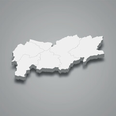 Oruzgan 3d isometric map is a region of Afghanistan