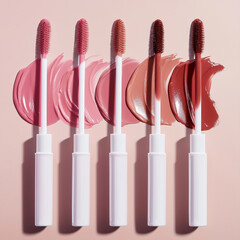 Close-up image of colorful glossy lipsticks