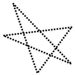 Geometric Star dotted Pattern. Doodle line