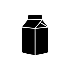 Milk carton icon flat design
