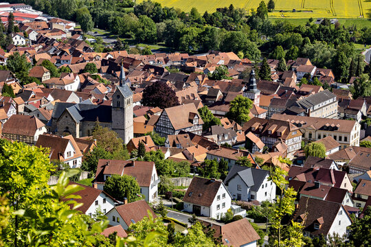 The Town of Treffurt in the Werry Valley in Thuringia