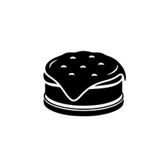 Simple hamburger icon fast food restaurant menu