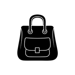 Simple Handbag Icon Flat Style
