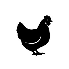 Simple hen silhouette icon