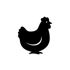 Simple hen silhouette icon