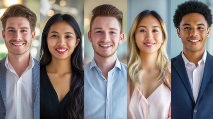 group of young business people with different ethnicity work together as a team