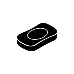 Soap bar icon dark gray minimal