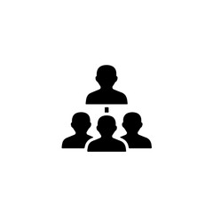 Team leader flat icon leadership management