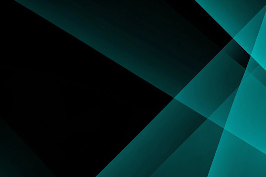 Striking Teal and Black Geometric Abstract Background