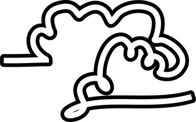 Cloud bold line. Element design
