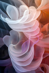 Fototapeta premium A series of fluid, swirling curves and circular shapes, layered in gradients that move smoothly between complementary colors