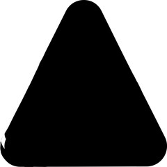 Triangle rounded painted, label, badge, frame