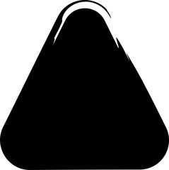 Triangle rounded painted, label, badge, frame