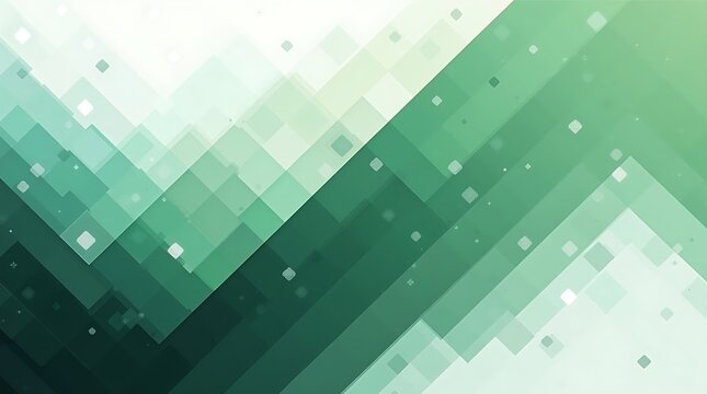 Glossy emerald green triangle grid with subtle reflections and soft lighting on a white-to-deep green gradient in a modern low-poly style.