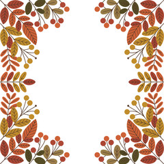 Fototapeta premium Flat Vector Autumn Design.