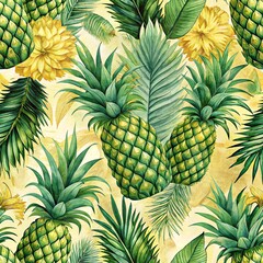 Obraz premium Seamless Summer Pattern Design and backgrrounds