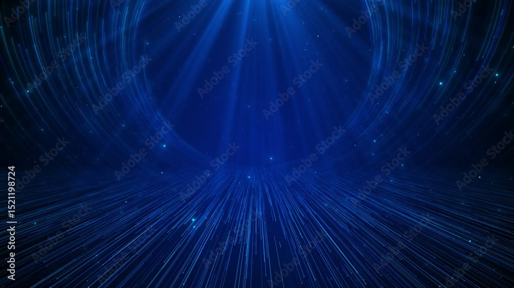 Wall mural futuristic metaverse hi-tech user interface hi-tech sci-fi tunel. glow lines digital data futuristic