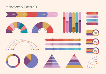 Collection of Business Infographic Editable Elements for Extensive Data Visualization. Simple creative Infographic charts, diagrams, timeline, steps and options for Business Presentation.