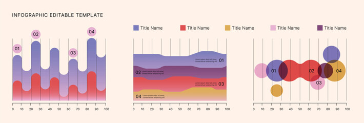 Business Infographic Editable Templates for Extensive Data Visualization. Simple creative Infographic vector elements, charts, diagrams, timeline, steps and options for Business Presentation.