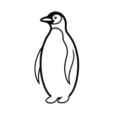 Fototapeta premium penguin on white background