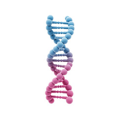 3d DNA isolated on white background