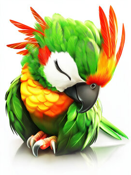 Animals Various actions of parakeets