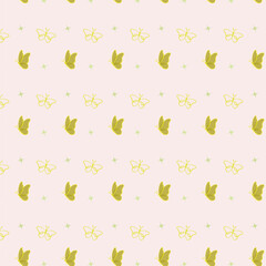 Butterfly seamless pattern design for fabric	