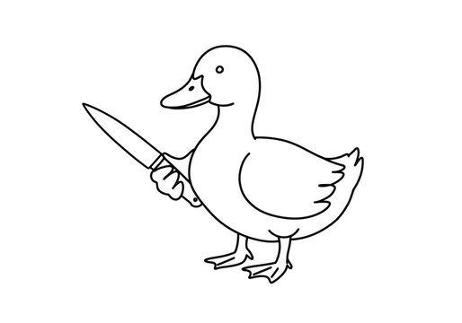 outline duck