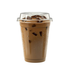 Iced coffee served in a clear cup