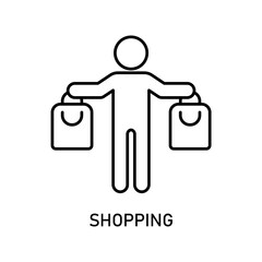 Icon a shopping, isolated against a clean background.