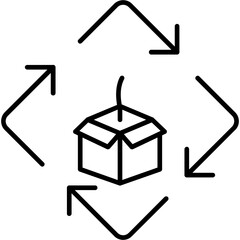 Compostable Packaging Icon