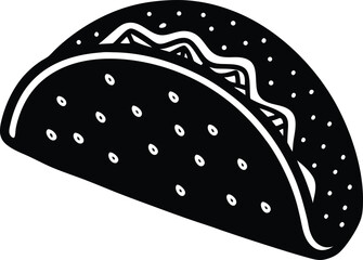 Hand Drawn Taco Condiments in Doodle Style Silhouette illustration