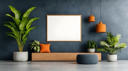 Fototapeta premium Minimalist and modern workspace interior design