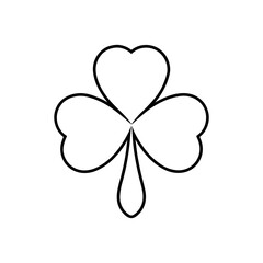 clover leaf icon on white background  .svg