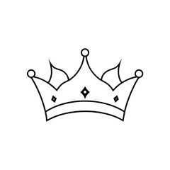 crown with jewels on white background  .svg