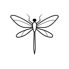 dragonfly illustration on white background  .svg