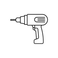 electric drill on white background  .svg