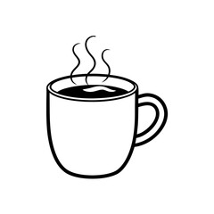 hot cocoa mug on white background  .svg