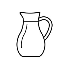 lemonade pitcher on white background  .svg