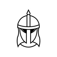 medieval helmet vector on white background  .svg